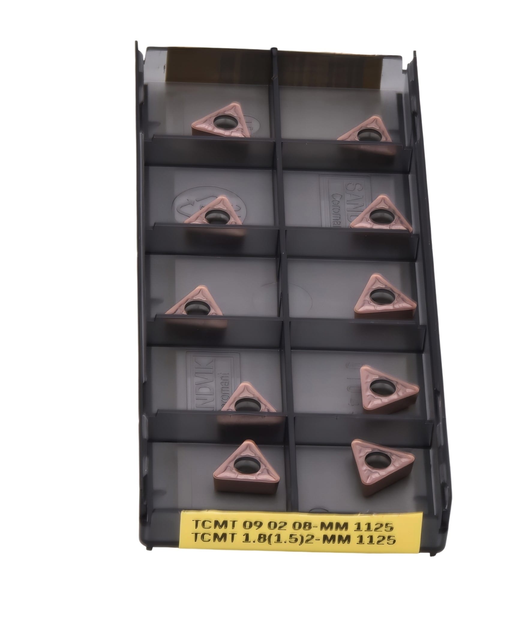 SANDVIK INSERTS 10pc Sandvik Coromant TCMT 09 02 08-MM 1125 Turning Insert (Suitable for Stainless Steel, Medium Chipbreaker)