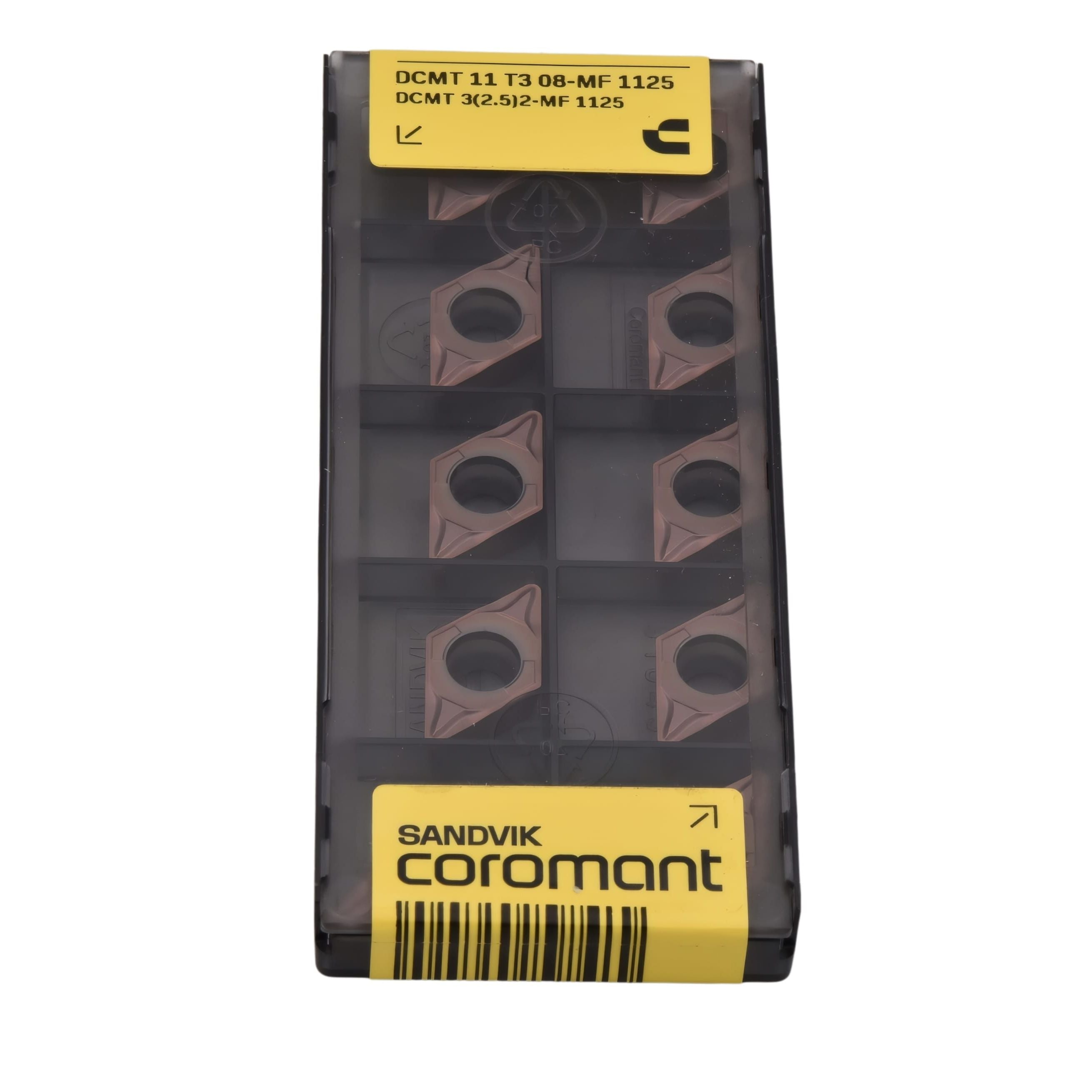 SANDVIK INSERTS 10pcs Sandvik DCMT 11 T3 08-MF 1125 – Turning Insert (Finishing, MF Chipbreaker)