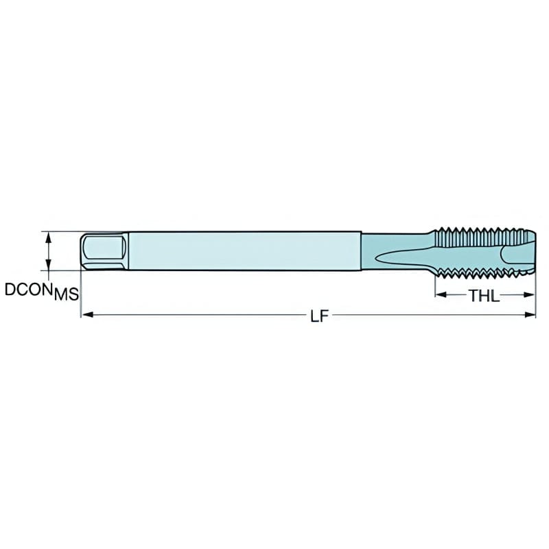 SANDVIK Taps & Dies Sandvik HSS-E Blue Gun Nose PVD FeN coated Tap M16 X 2.0, DIN 376 Standard Shank