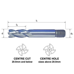 Somta 4 Flute 1/2 HSS-Co8 Multi-Purpose End Mill - Twin Eagle Imports