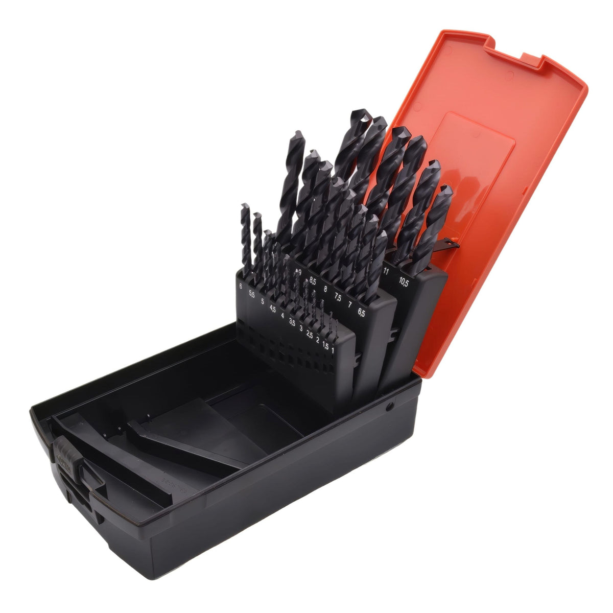 SOMTA DRILLS Somta HSS-Co Blue Band Jobber Drill Set 1.0–13.0mm x 0.5mm Increments – 25 Piece Metal Case Set