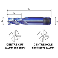 Somta Multi Flute 5mm HSS-Co8e Multi-Purpose End Mill - Twin Eagle Imports