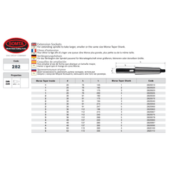 Somta Series 282 – Extension Socket Mt2 - Mt3 (Female X Male) - Twin Eagle Imports