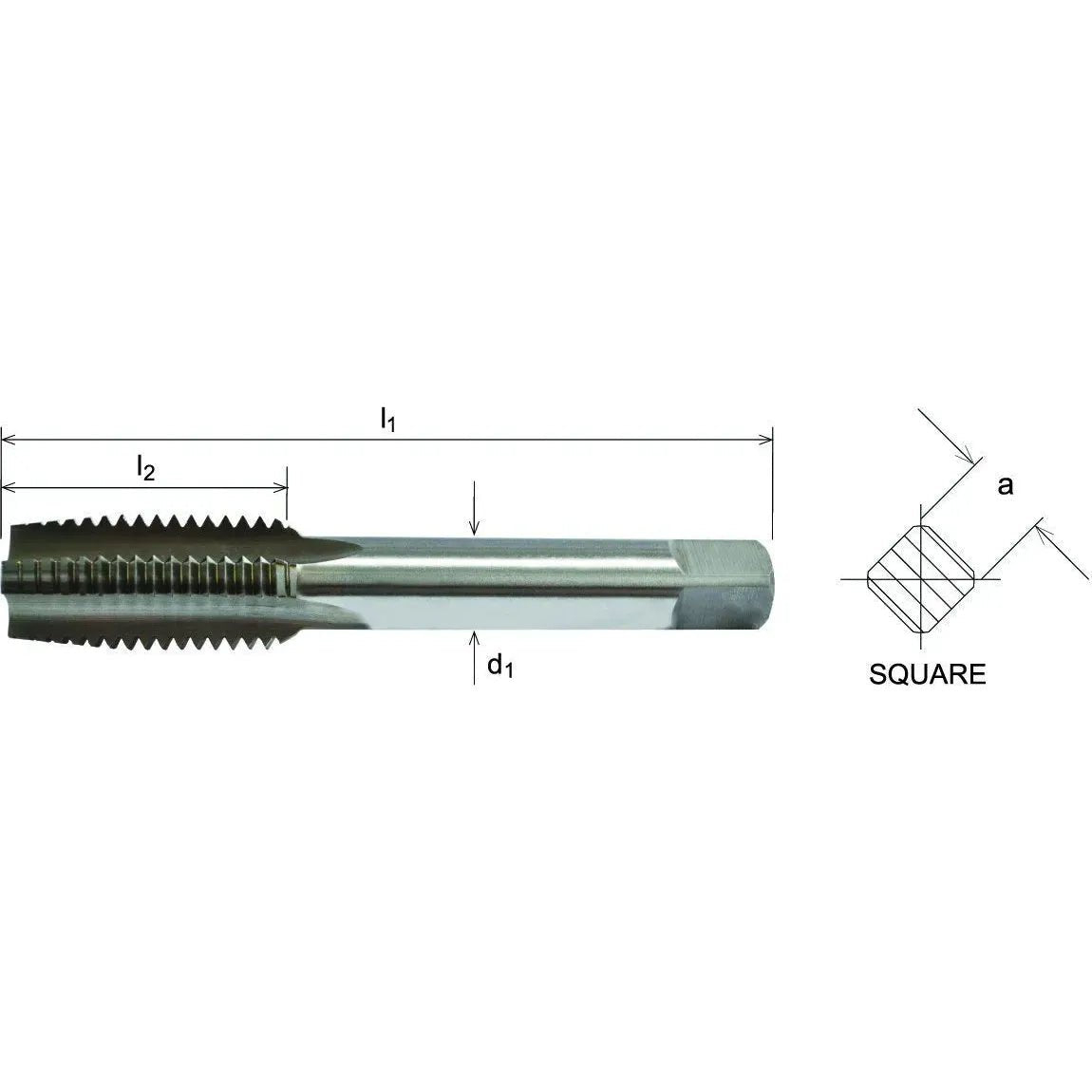 Somta Series 501 - HSS Straight Flute Short Hand Bottom (Finishing) Tap M12 x 1.75 - Twin Eagle Imports
