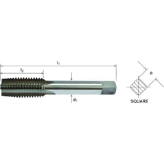 Somta Series 521 - HSS Straight Flute Short Hand Second (Intermediate) Tap BSW 5/16" x 18 TPI - Twin Eagle Imports