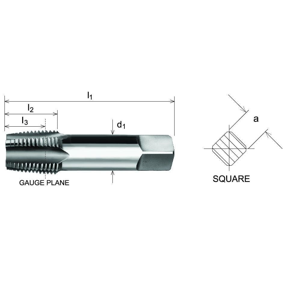 Somta Series 575 - HSS Straight Flute Taper Pipe Hand Bottom (Finishing) Tap BSPT 2" x 11 TPI - Twin Eagle Imports