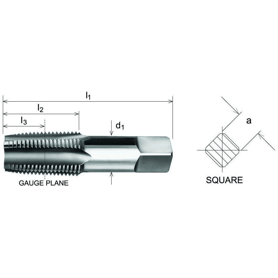 SOMTA - Series 585 HSS NPT Tap 1/2" (Straight Flute Taper Pipe Bottom Finishing) - Twin Eagle Imports