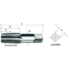 SOMTA - Series 585 HSS NPT Tap 1/2" (Straight Flute Taper Pipe Bottom Finishing) - Twin Eagle Imports
