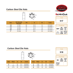 Somta Series 917 – Carbon Steel Die Nut (1/2" Bspf) - Twin Eagle Imports