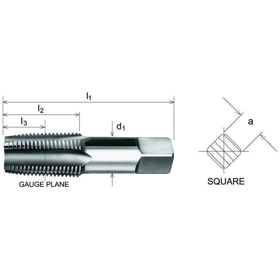 SOMTA Taps & Dies Somta 585 - NPT 1-1/2" HSS Straight Flute Taper Pipe Bottom (Finishing) Tap