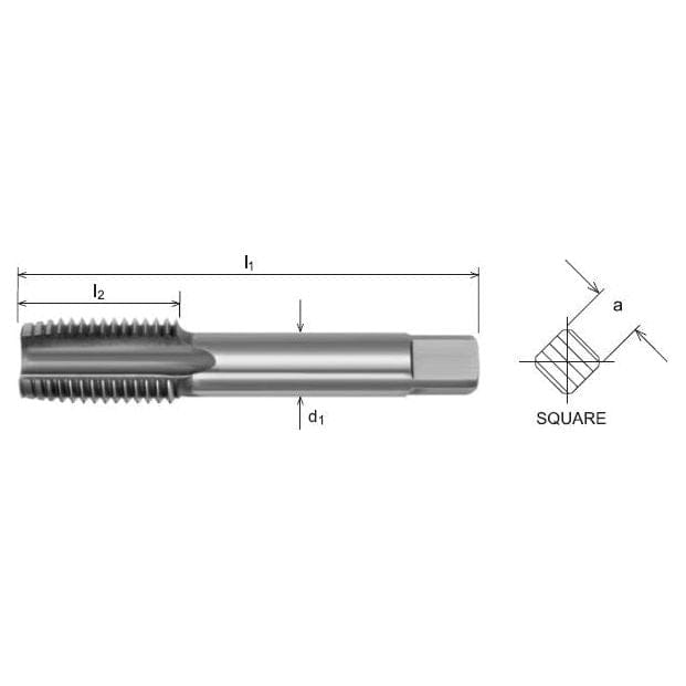 SOMTA Taps & Dies Somta Series 531 - HSS Straight Flute Short Hand Taper (First Tap) BSF 1/2" x 16 TPI