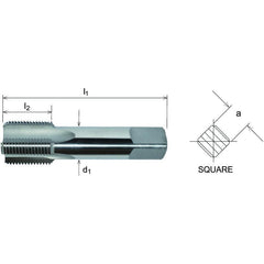 SOMTA Taps & Dies Somta Series 571 - HSS Straight Flute Parallel Pipe Taper (First Tap) BSP-G 1-1/4" x 11 TPI