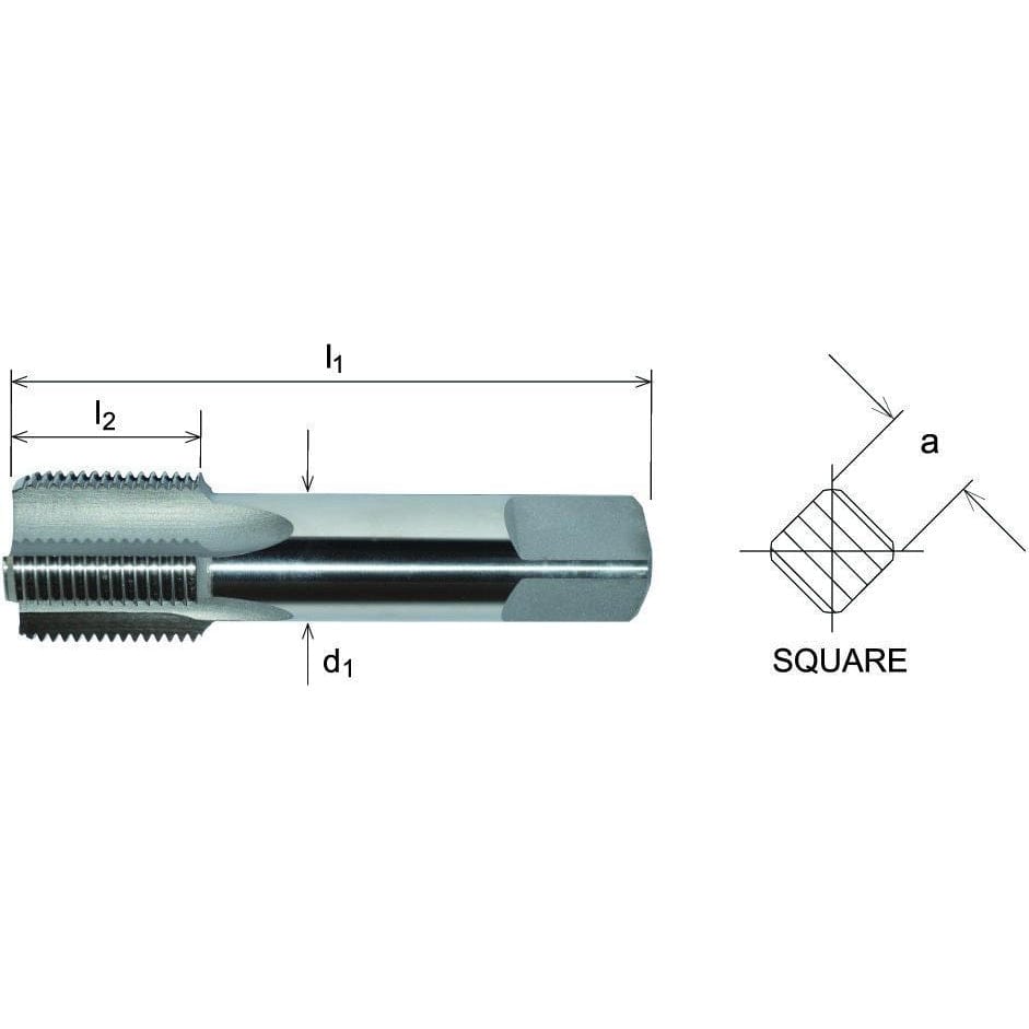 SOMTA Taps & Dies Somta Series 571 - HSS Straight Flute Parallel Pipe Taper (First Tap) BSP-G 2" x 11 TPI