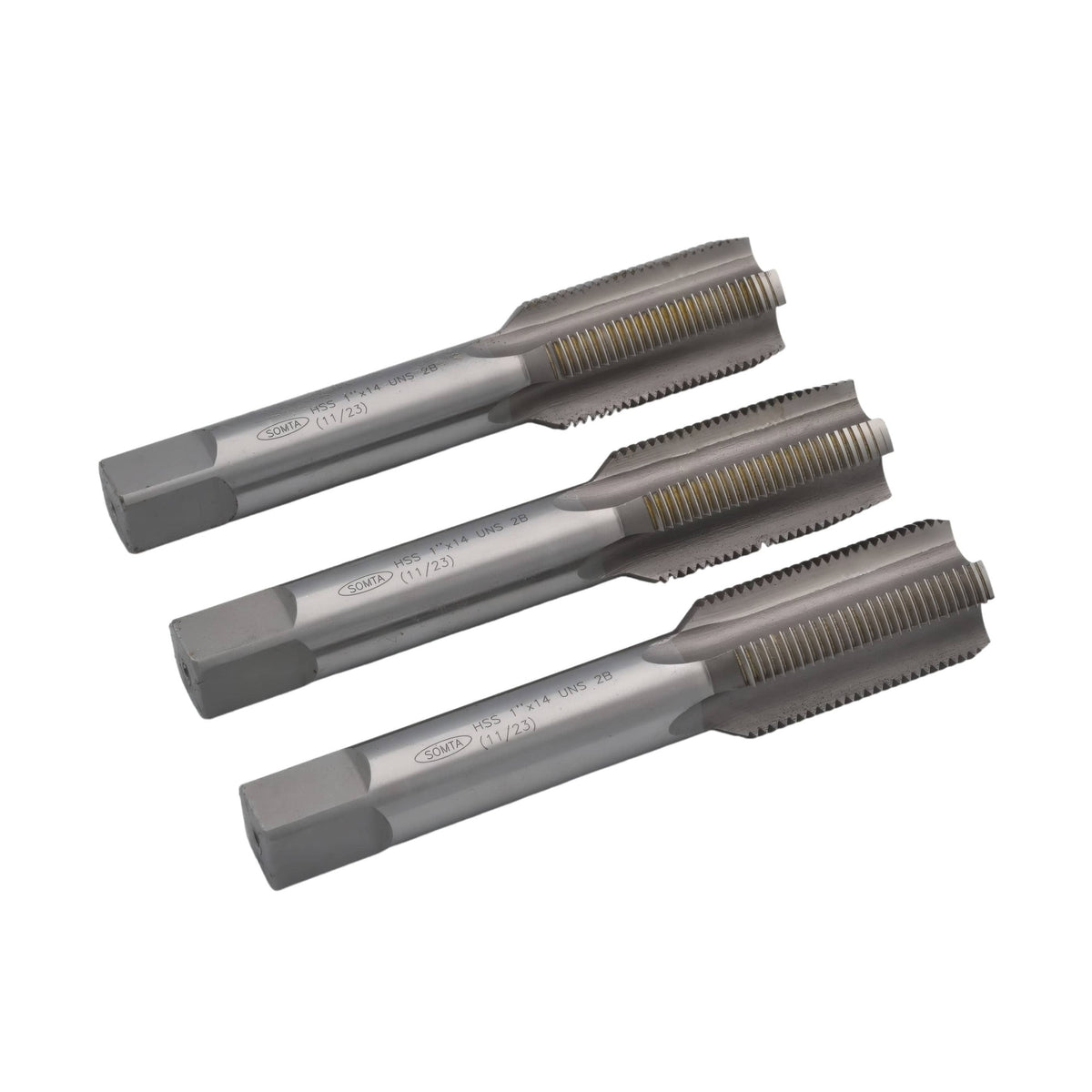 SOMTA TAPS Somta Series 5A3 – 1" x 14 UNS HSS Tap Set 3 Piece (Taper, Intermediate & Bottoming)