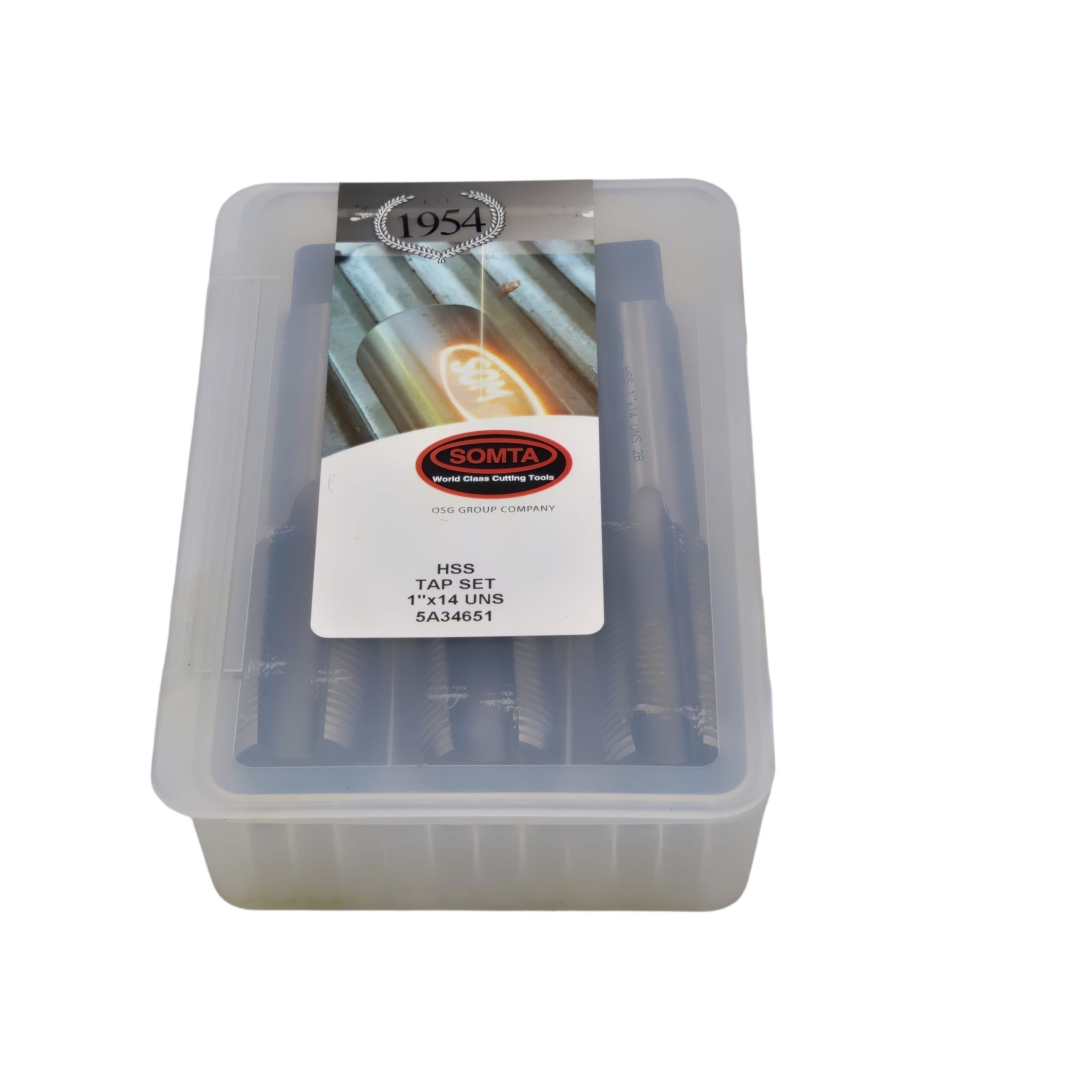 SOMTA TAPS Somta Series 5A3 – 1" x 14 UNS HSS Tap Set 3 Piece (Taper, Intermediate & Bottoming)