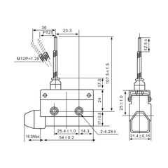 Tianyi Switch AZ-7166 Plastic Plunger on Spring Loaded Element Limit Switch