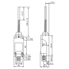 Tianyi Switch ME-8168 Double Circuit, Flexible Spring Arm Limit Switch