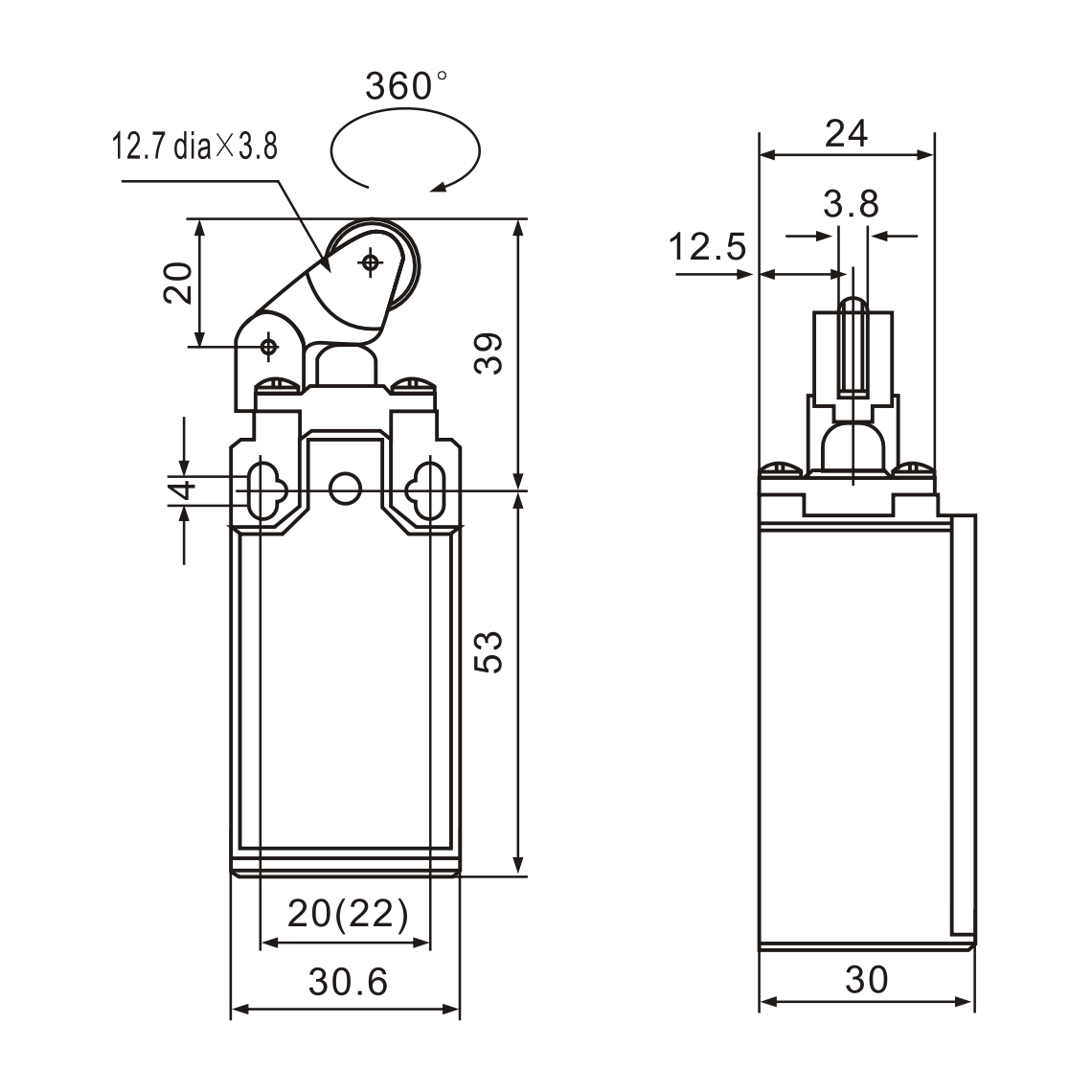 Tianyi Switch XCK-111 Side Roller Lever Limit Switch