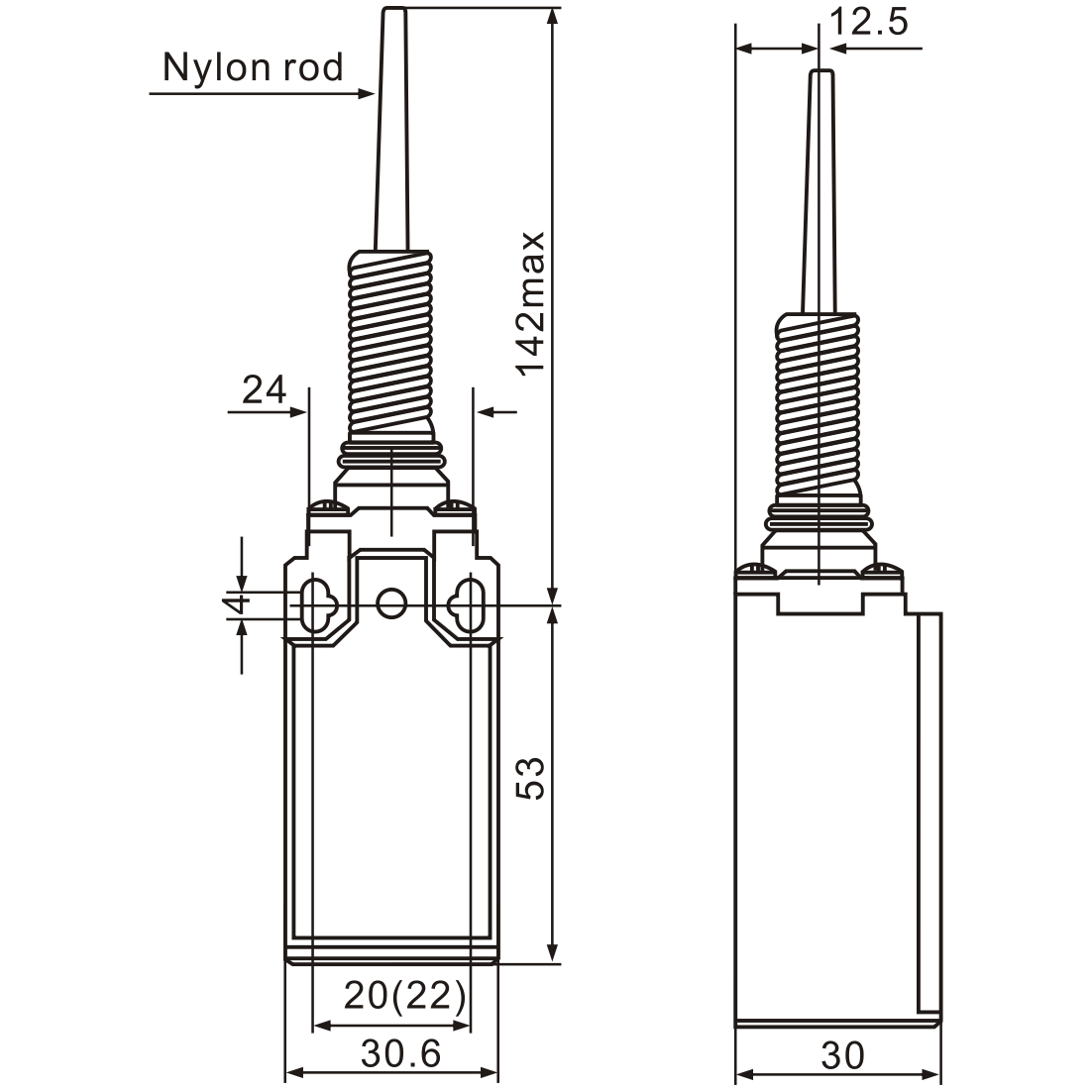 Tianyi Switch XCK-171 Spring Lever with Plastic Rod Actuator Limit Switch