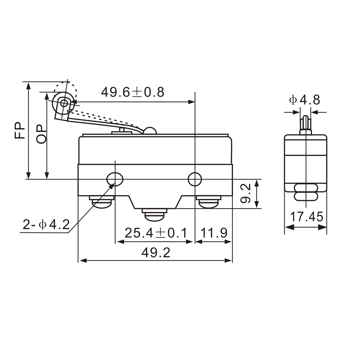 Tianyi Switch Z-15GL2-B Snap Action Coil Spring Thermosetting Micro Limit Switch