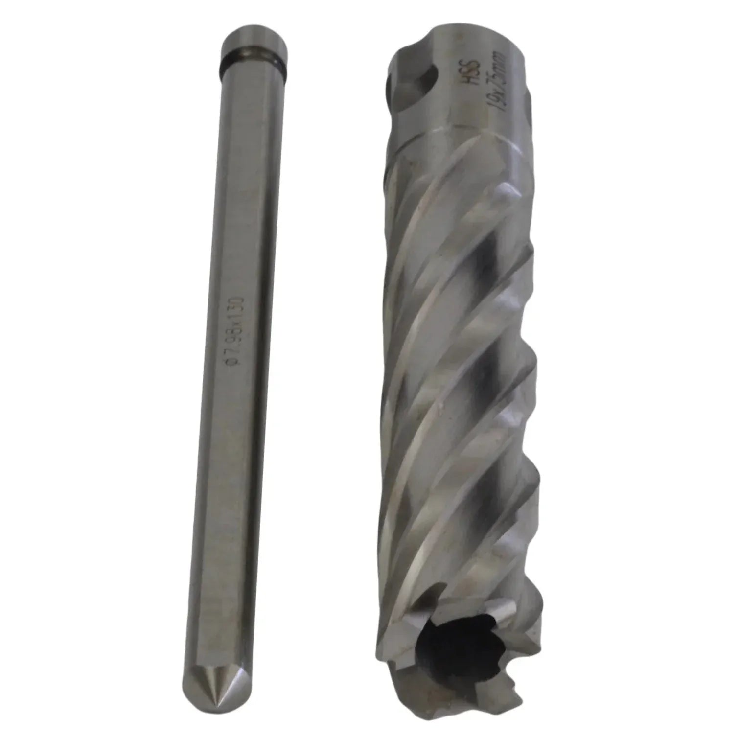 Twin Eagle Imports Annular Cutter 19 x 75mm D.O.C HSS Weldon Shank Annular Cutter with Pilot Pin