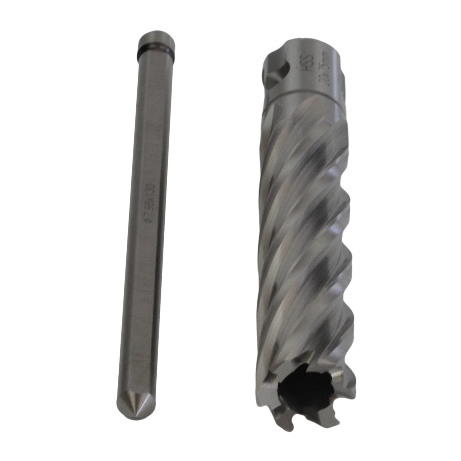 Twin Eagle Imports Annular Cutter 20 x 75mm D.O.C HSS Weldon Shank Annular Cutter with Pilot Pin