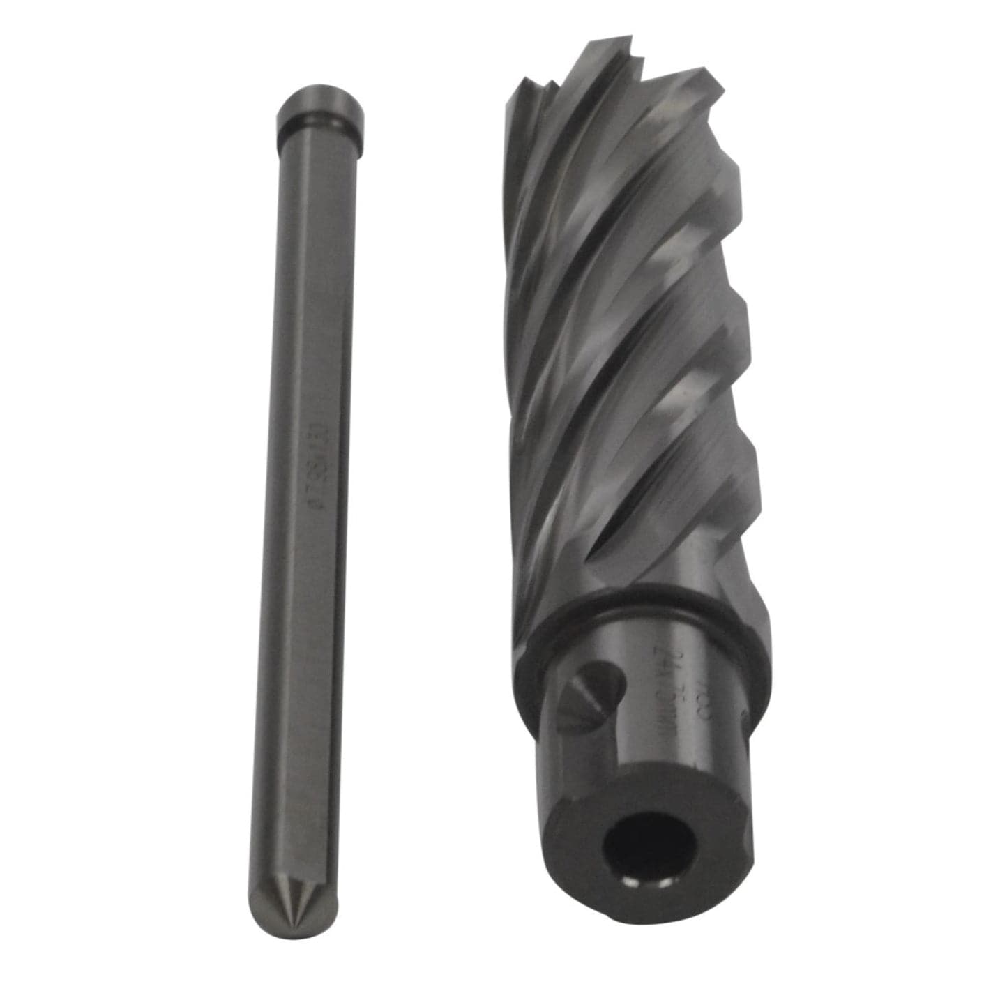 Twin Eagle Imports Annular Cutter 24 x 75mm D.O.C HSS Weldon Shank Annular Cutter with Pilot Pin