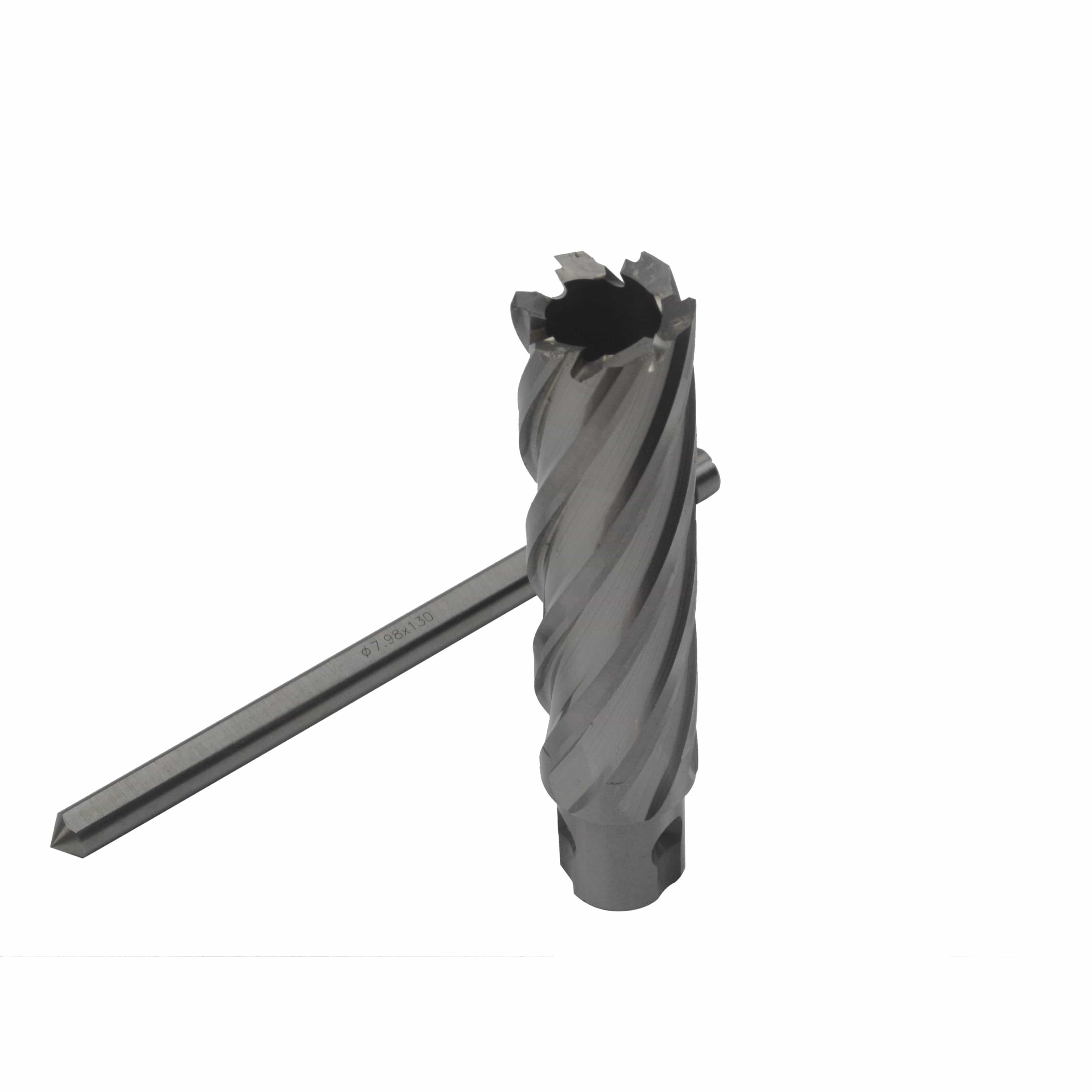 Twin Eagle Imports Annular Cutter 24 x 75mm D.O.C HSS Weldon Shank Annular Cutter with Pilot Pin