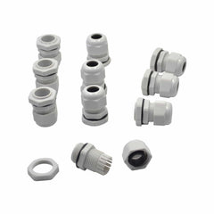 Twin Eagle Imports Cable Gland 10 Pack IP68 PG13.5 White Nylon Cable Gland 6-12mm Cable Range