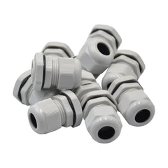 Twin Eagle Imports Cable Gland 10 Pack IP68 PG13.5 White Nylon Cable Gland 6-12mm Cable Range