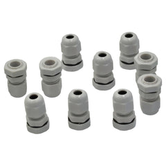 Twin Eagle Imports Cable Gland 10 Pack IP68 PG7 White Nylon Cable Gland 3-6.5mm Cable Range