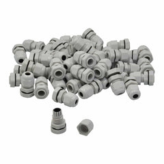 Twin Eagle Imports Cable Gland 50 Pack IP68 PG7 White Nylon Cable Gland 3-6.5mm Cable Range