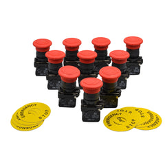 Twin Eagle Imports E Stops Emergency E Stop Panel Mount x 10 piece Switch Electrical 12V 24V  TB5-AS545 Schneider