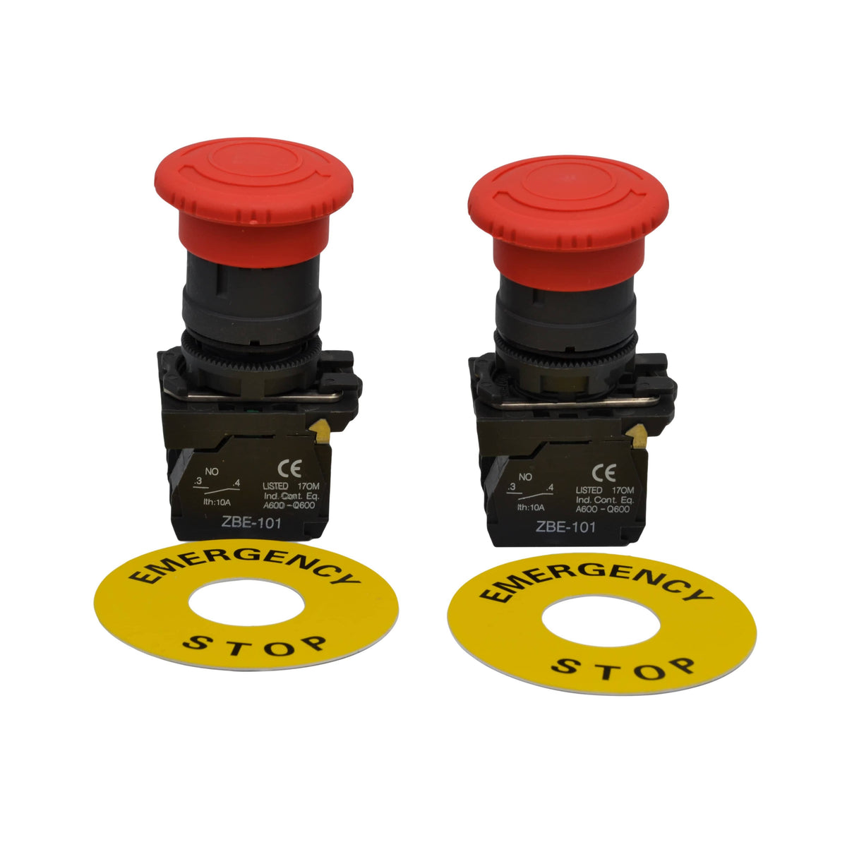 Twin Eagle Imports E Stops Mushroom head pushbutton turns to release NC NO Switch Electrical 12V 24V  TB5-AS545