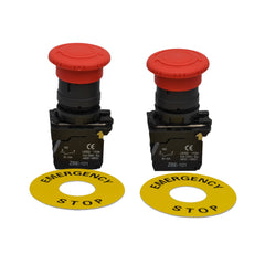 Twin Eagle Imports E Stops Mushroom head pushbutton turns to release NC NO Switch Electrical 12V 24V  TB5-AS545