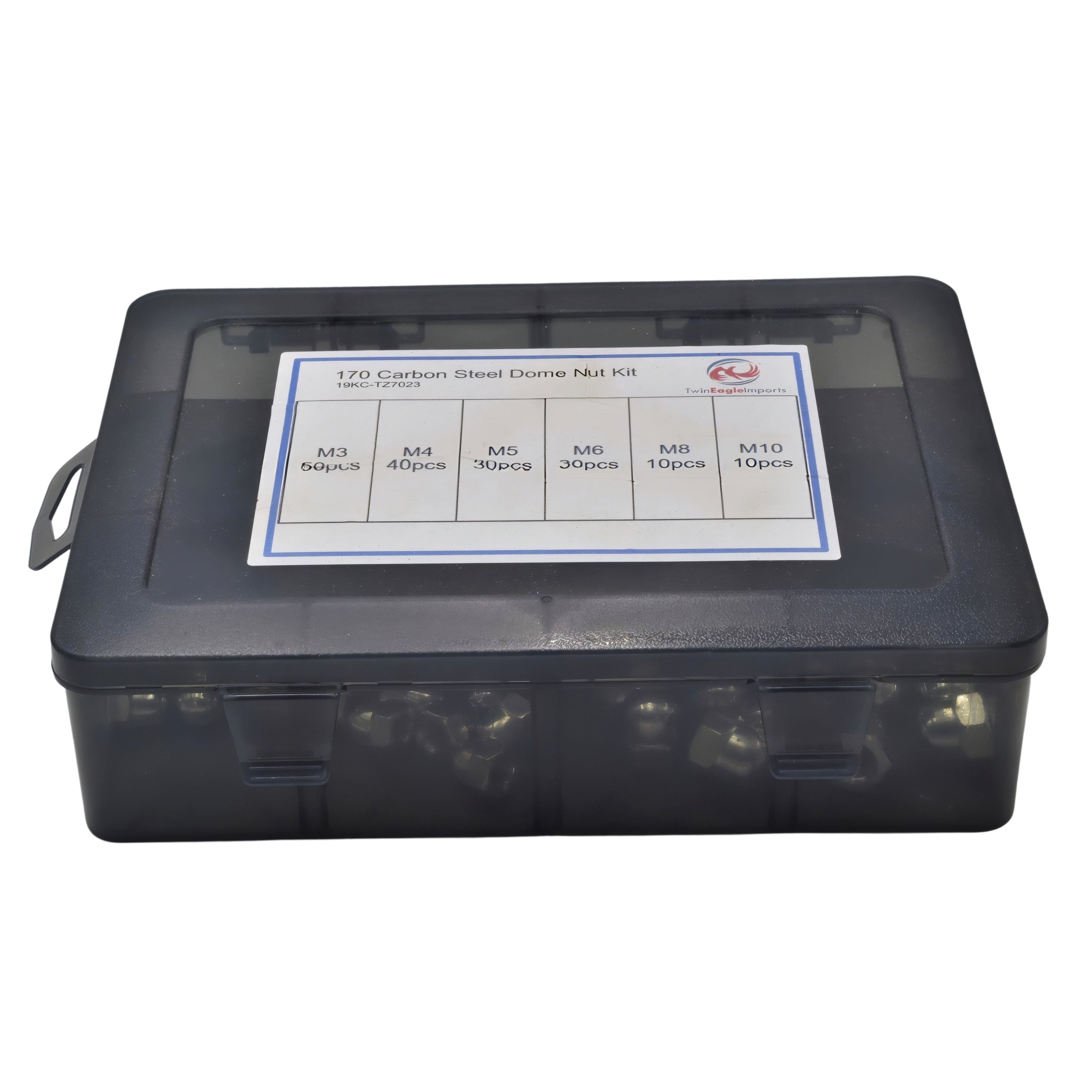 Twin Eagle Imports Grab Kits 170pc Metric Acorn Nut Carbon Steel Grab Kit Assortment