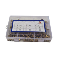 Twin Eagle Imports Grab Kits 250 Piece Metric Imperial Brass Grease Nipple Combo Grab Kit Assortment