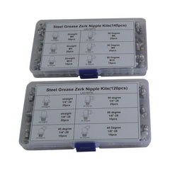 Twin Eagle Imports Grab Kits 265 Piece Grease Nipple Nipple Imperial and Metric Steel Grab Kit Assortment