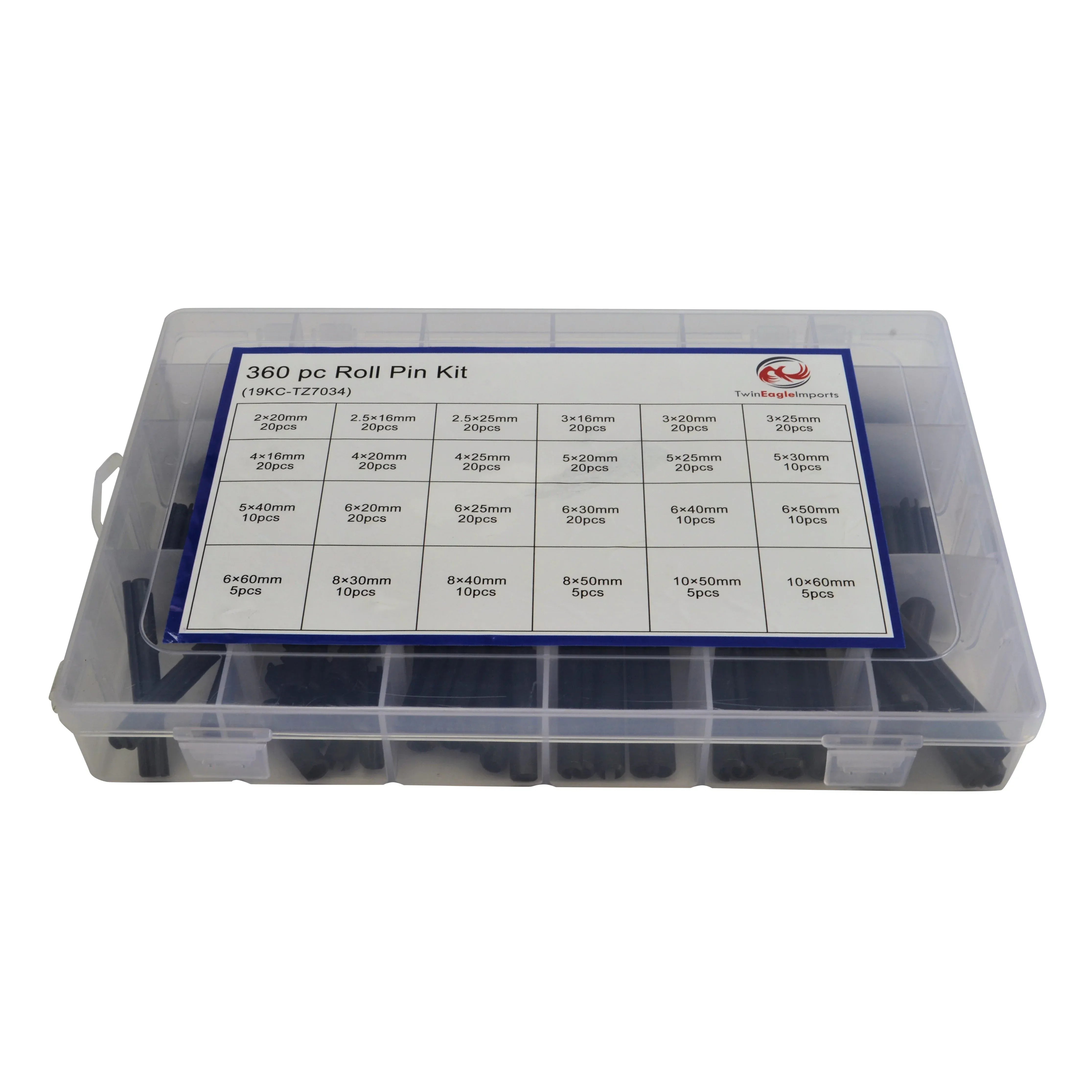 Twin Eagle Imports GRAB KITS 360 Piece Metric Roll Pin Grab Kit Assortment
