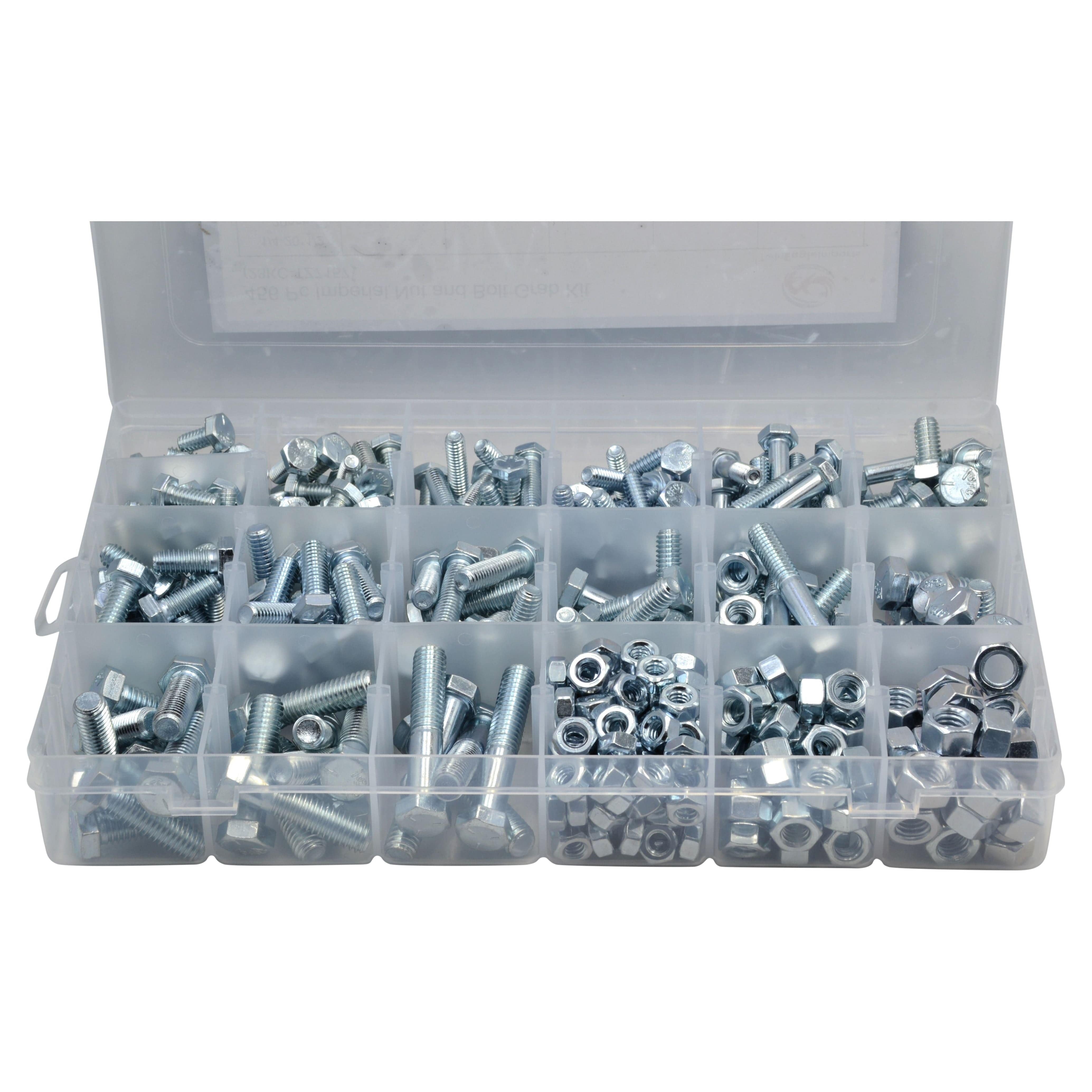 Twin Eagle Imports Grab Kits 456 pc High Tensile Imperial Nut and Bolt Grab Kit Assortment