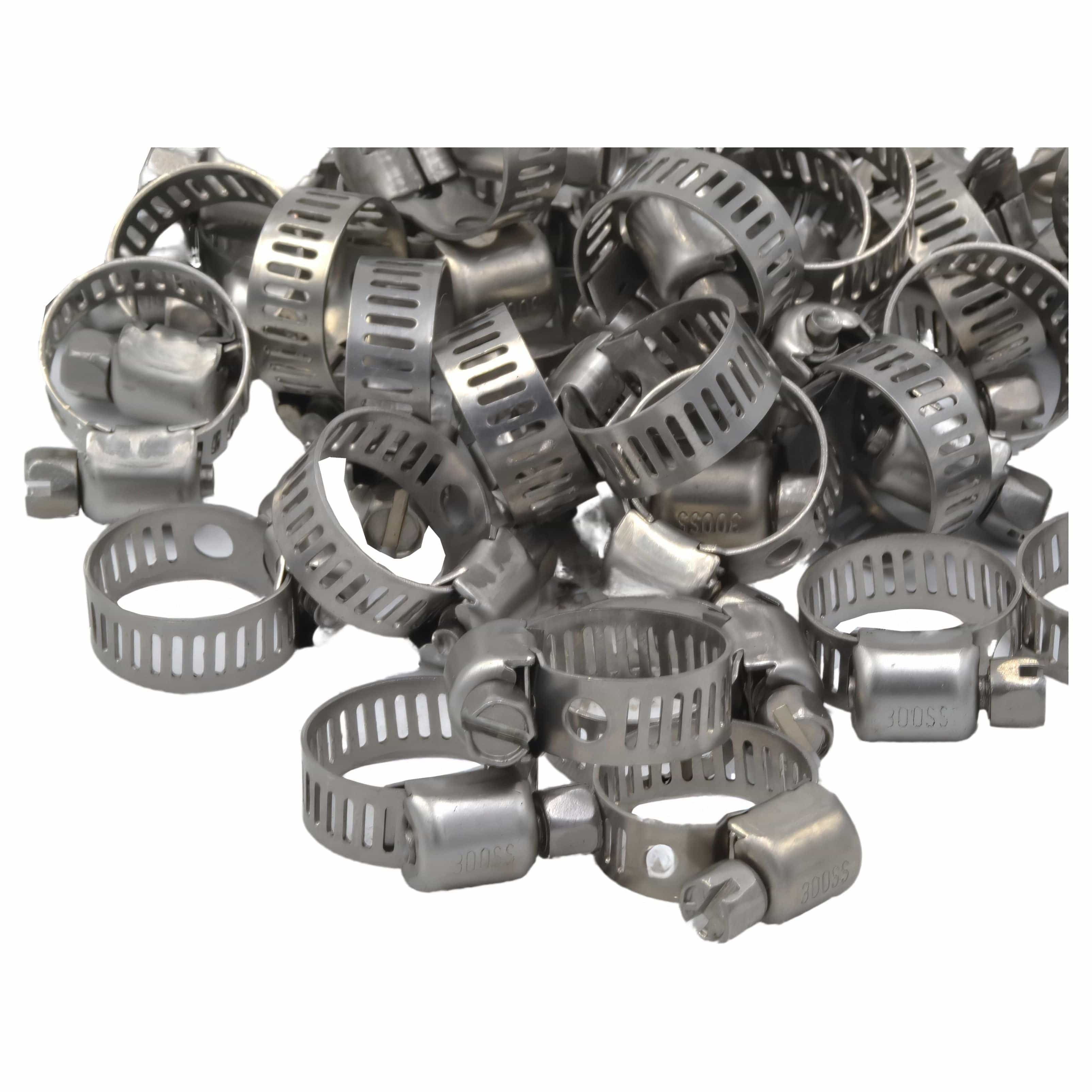 Twin Eagle Imports Grab Kits 50 Piece 304 Stainless Steel 6-15mm Worm Drive Hose Clamp