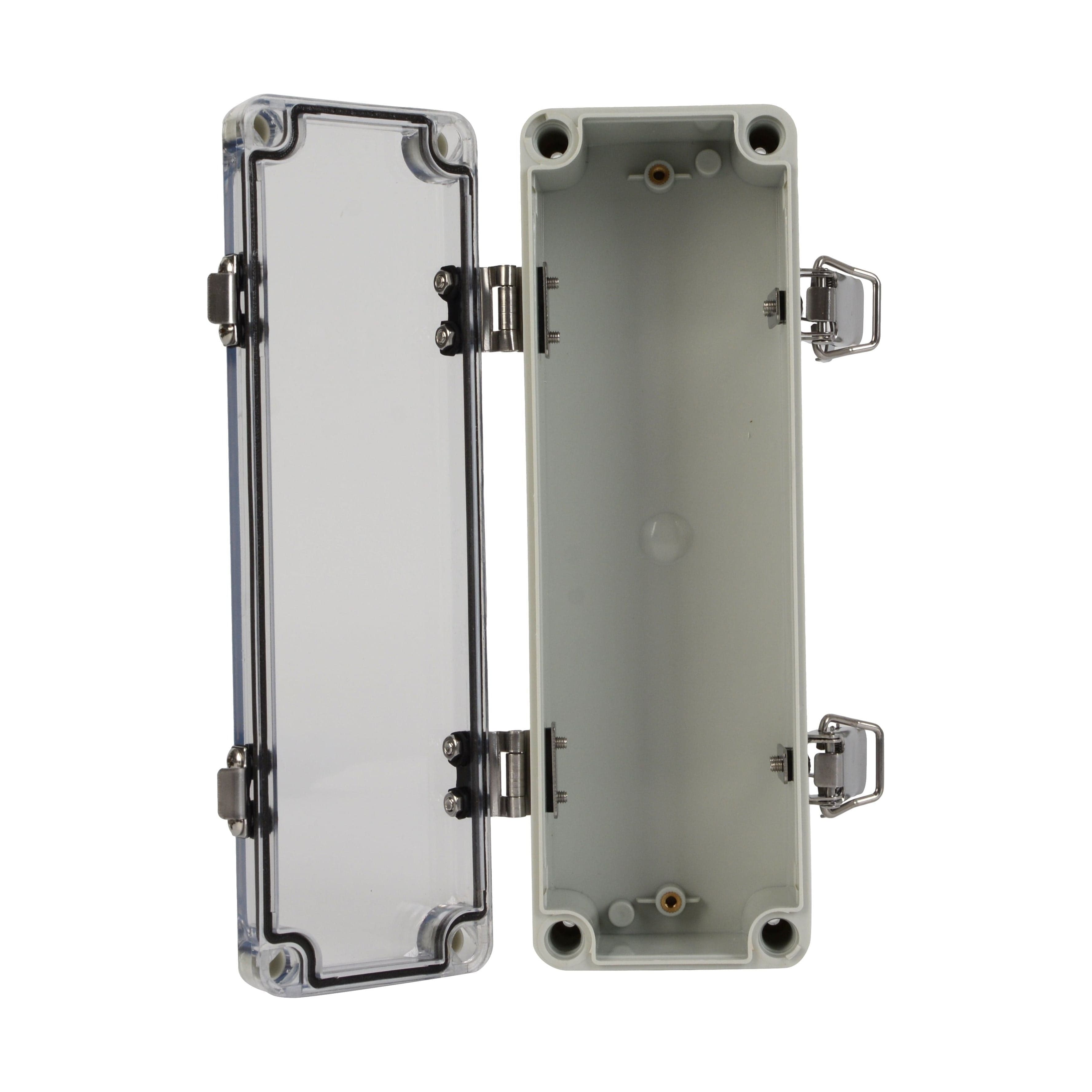 Twin Eagle Imports Junction Box ABS IP66 Clear Lid Hinge Junction Box 80 x 250 x 70mm
