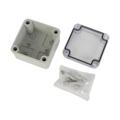 Twin Eagle Imports Junction Box ABS IP66 Clear Lid Junction Box 100 x 100 x 75mm