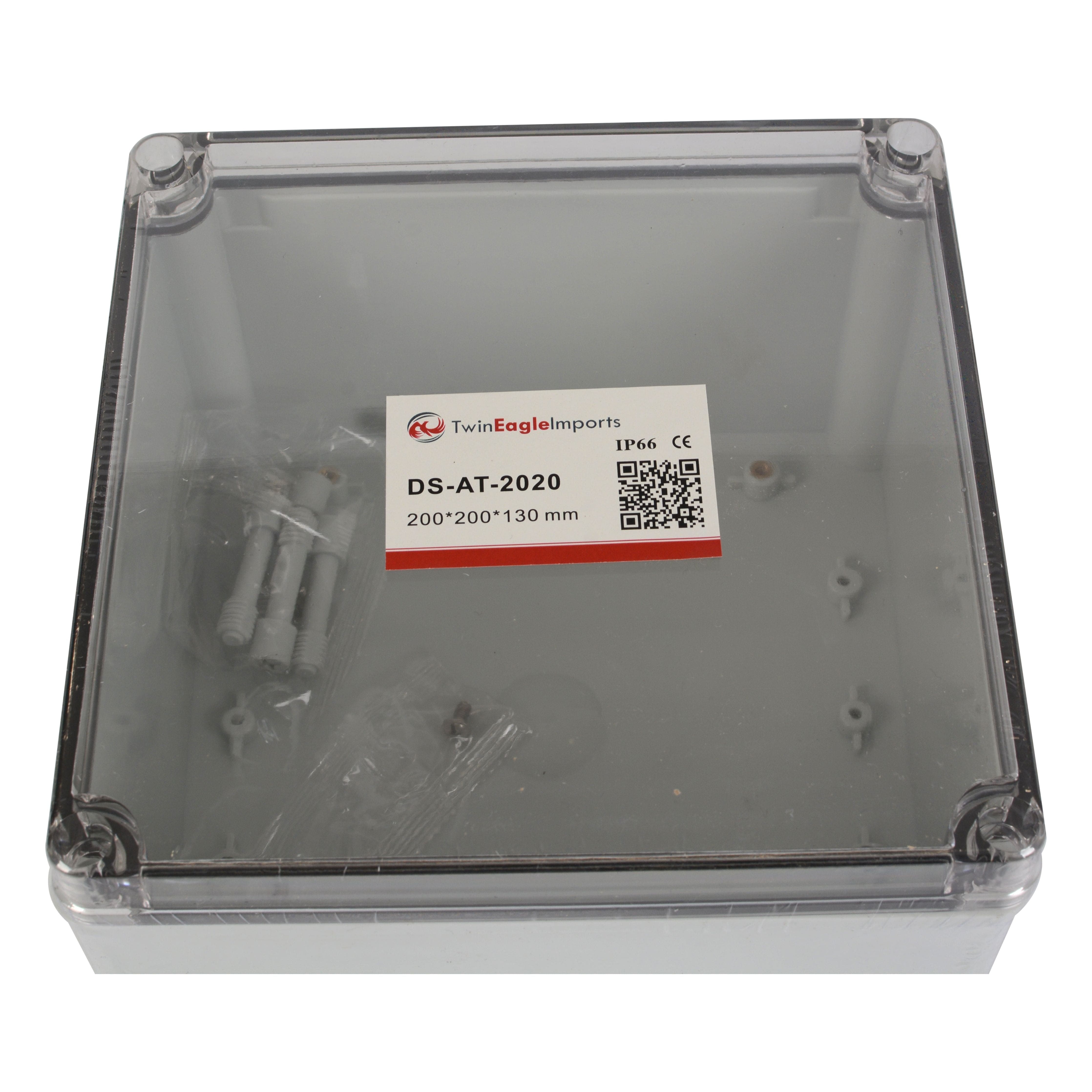 Twin Eagle Imports Junction Box ABS IP66 Clear Lid Junction Box 200 x 200 x 130mm