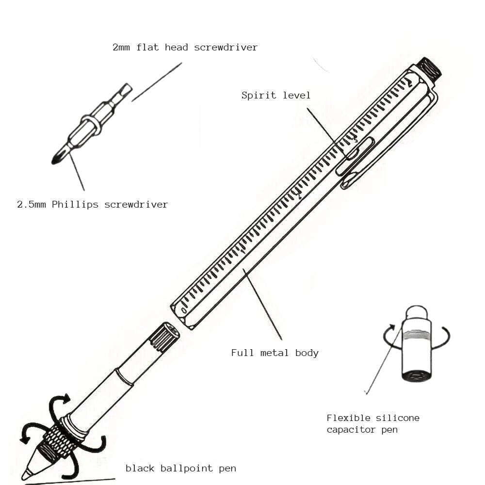 Full Metal Body 6-in-1 Multi-Function Tool White Engineers