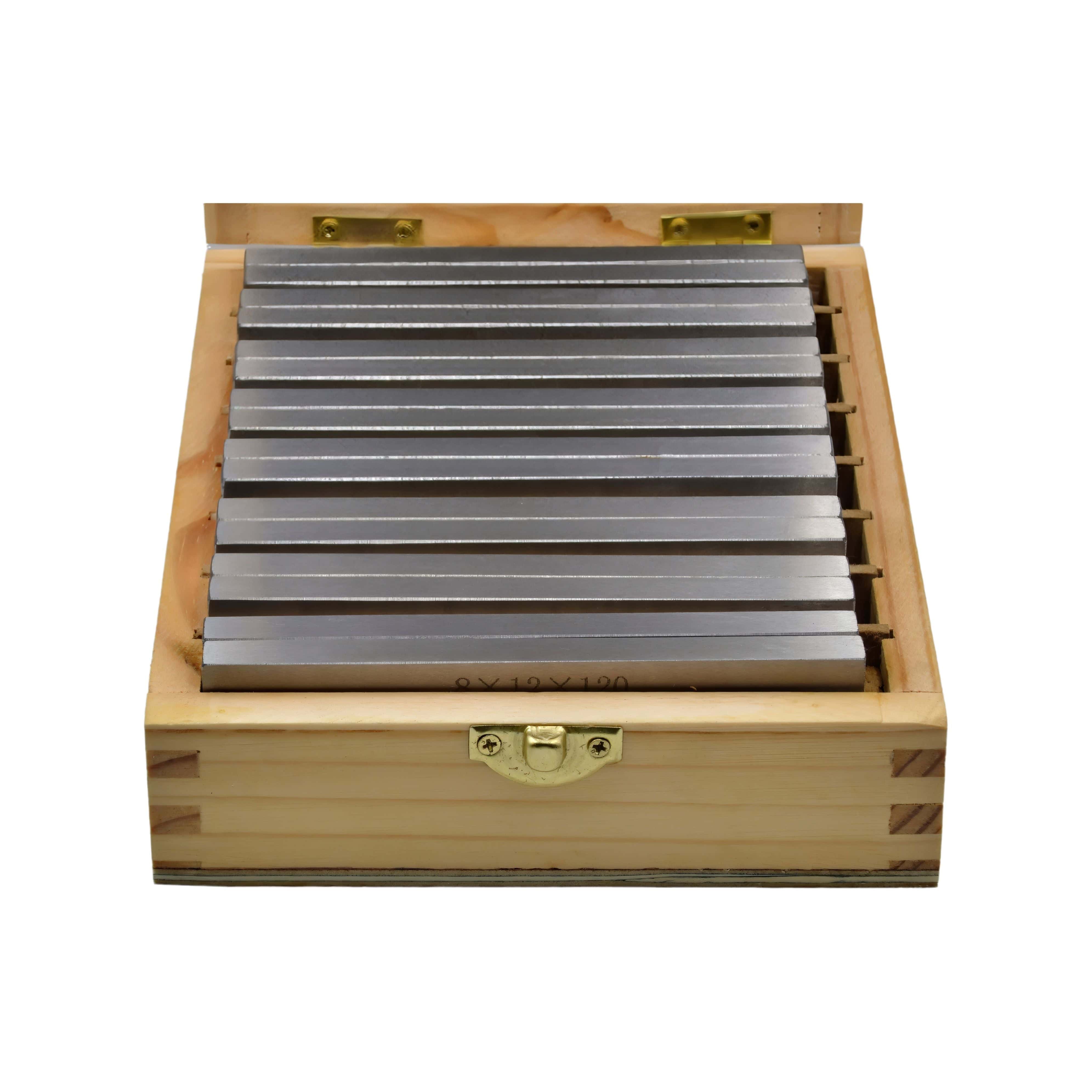 Twin Eagle Imports Parallel Bars 8 Pairs Parallel Steel Gauge Block Set Ground Steel 16 plates 120 mm Long