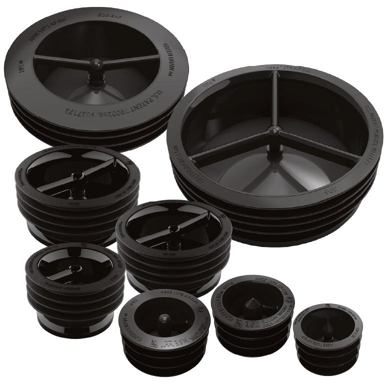 Twin Eagle Imports Plumbing Plug Green Drain Waterless Trap Seal 1.5" (36-44mm)