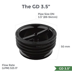 Twin Eagle Imports Plumbing Plug Green Drain Waterless Trap Seal 3.5" (89-94mm)