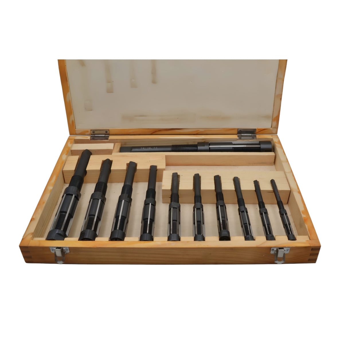 Twin Eagle Imports REAMERS 11 Piece Adjustable Hand Reamer Set 12.0-38.75mm in Wooden Storage Box