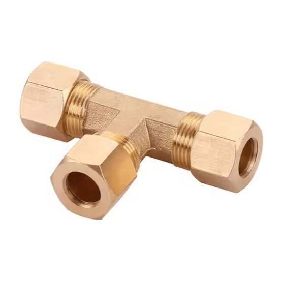 Twin Eagles Brass Connector 1/4"  Brass Compression Fitting Tee Union Grab Kit